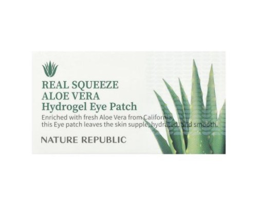 Nature Republic, Real Squeeze, Aloe Vera Hydrogel Eye Patch, 60 ea, 2.46 oz (70 g) (Discontinued Item) Nature Republic, Real Squeeze, Aloe Vera Hydrogel Eye Patch, 60 ea, 2.46 oz (70 g) (Discontinued Item)