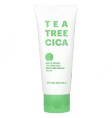Nature Republic, Green Derma Tea Tree Cica, Soothing Cream, 3.38 fl oz (100 ml)