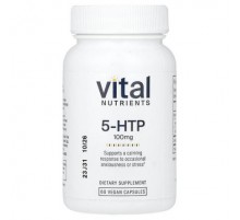 Vital Nutrients, 5-HTP, 100 mg, 60 Vegan Capsules