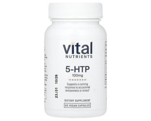 Vital Nutrients, 5-HTP, 100 mg, 60 Vegan Capsules