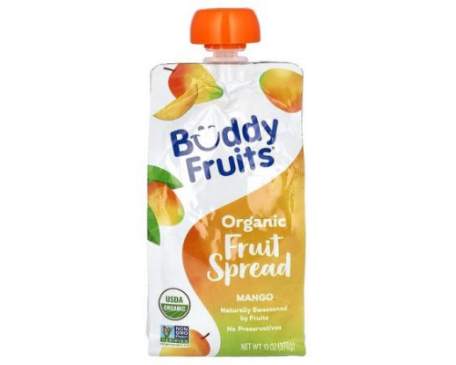 Buddy Fruits, Organic Fruit Spread, Mango, 13 oz (370 g) Buddy Fruits, Organic Fruit Spread, Mango, 13 oz (370 g)