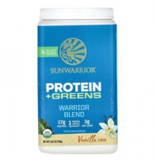 Sunwarrior, Warrior Blend, Protein + Greens, Vanilla, 1.65 lb (750 g)
