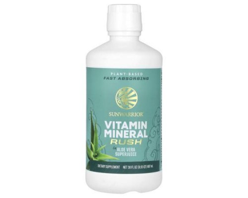 Sunwarrior, Vitamin Mineral Rush in Aloe Vera Superjuice, 30 fl oz (887 ml) (Discontinued Item)