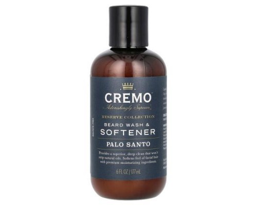 Cremo, Reserve Collection, Beard Wash & Softener, Palo Santo, 6 fl oz (177 ml) Cremo, Reserve Collection, Beard Wash & Softener, Palo Santo, 6 fl oz (177 ml)