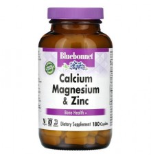 Bluebonnet Nutrition, Calcium Magnesium & Zinc, Bone Health, 180 Caplets