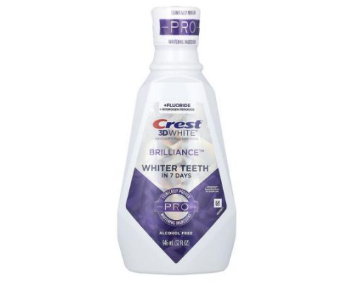 Crest, 3D White, Anticavity Fluoride Rinse, Brilliance, Alcohol Free, 32 fl oz (946 ml) Crest, 3D White, Anticavity Fluoride Rinse, Brilliance, Alcohol Free, 32 fl oz (946 ml)