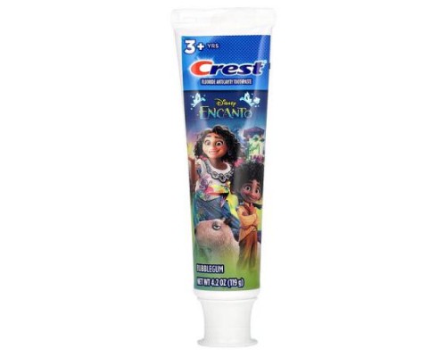 Crest, Fluoride Anticavity Toothpaste, Disney, Encanto, 3+ Yrs, Bubblegum, 4.2 oz (119 g) Crest, Fluoride Anticavity Toothpaste, Disney, Encanto, 3+ Yrs, Bubblegum, 4.2 oz (119 g)