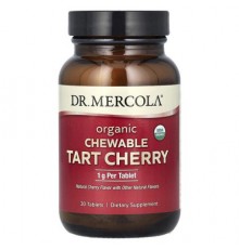 Dr. Mercola, Organic Chewable Tart Cherry, 1 g, 30 Tablets
