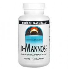 Source Naturals, D-Mannose, 500 mg, 120 Capsules