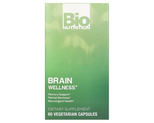 Bio Nutrition, Brain Wellness, 60 Vegetarian Capsules Bio Nutrition, Brain Wellness, 60 Vegetarian Capsules