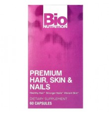 Bio Nutrition, Premium Hair, Skin & Nails, 60 Capsules