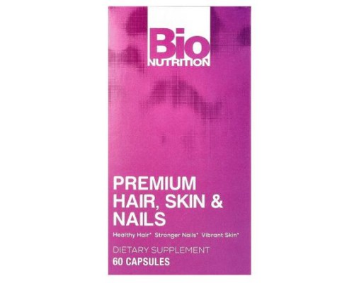 Bio Nutrition, Premium Hair, Skin & Nails, 60 Capsules Bio Nutrition, Premium Hair, Skin & Nails, 60 Capsules