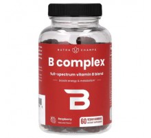 NutraChamps, B Complex, Raspberry, 60 Vegan Gummies