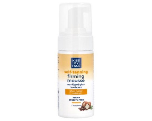 Kiss My Face, Self Tanning Firming Mousse, Shea Butter Caffeine, 3 fl oz (89 ml)