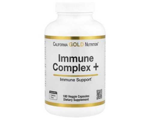 California Gold Nutrition, Immune Complex + 7, with A, C, D, B6, Zinc, Selenium & Beta Glucan, 180 Veggie Capsules