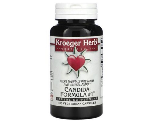 Kroeger Herb Co, Candida Formula #1, 100 Vegetarian Capsules Kroeger Herb Co, Candida Formula #1, 100 Vegetarian Capsules