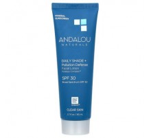 Andalou Naturals, Daily Shade + Pollution Defense, Facial Lotion, SPF 30 , 2.7 fl oz (80 ml)