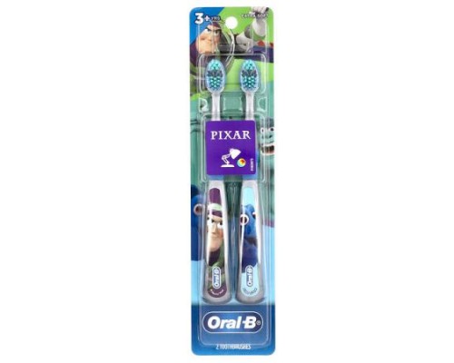 Oral-B, Toothbrush, Extra Soft, 3+ Years, Pixar, 2 Toothbrushes