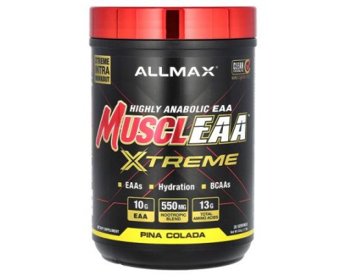 ALLMAX, MUSCLEAA™ Xtreme, Pina Colada, 1.17 lb (532 g) ALLMAX, MUSCLEAA™ Xtreme, Pina Colada, 1.17 lb (532 g)