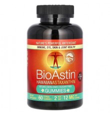 Nutrex Hawaii, BioAstin, Hawaiian Astaxanthin Gummies, Citrus, 60 Gummies