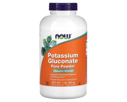 NOW Foods, Potassium Gluconate Pure Powder, 1 lb (454 g)