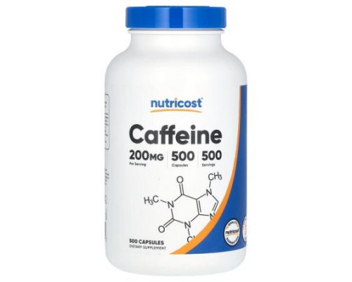 Nutricost, Caffeine, 200 mg, 500 Capsules