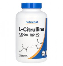 Nutricost, L- Citrulline, 180 Capsules (750 mg per Capsule)