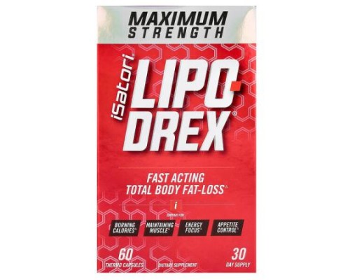 Isatori, Lipo-Drex, Maximum Strength, 60 Thermo Capsules