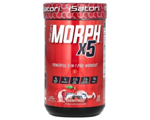 Isatori, Morph x5 Pre-Workout, Cherry Frost, 15 oz (426 g)