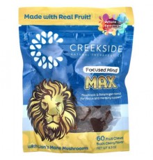 Creekside Natural Therapeutics, Focused Mind, Max, Black Cherry, 60 Fruit Chews
