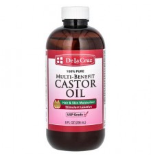 De La Cruz, 100% Pure Multi-Benefit Castor Oil, 8 fl oz (236 ml)