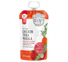 Serenity Kids, Chicken Tikka Masala with Carrot, Coconut Cream, Green Beans, Herbs & Spices, 6+ Months, 3.5 oz (99 g)