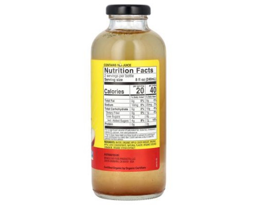 Bragg, Organic Apple Cider Vinegar Refreshers, Prebiotic, Apple Cinnamon, 16 fl oz (473 ml) Bragg, Organic Apple Cider Vinegar Refreshers, Prebiotic, Apple Cinnamon, 16 fl oz (473 ml)