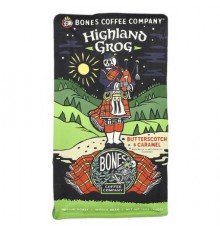 Bones Coffee Company, Highland Grog, Butterscotch & Caramel, Whole Bean, Medium Roast, 12 oz (340 g)
