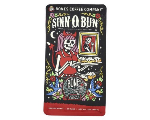 Bones Coffee Company, Sinn-O-Bun, Ground, Medium Roast, 12 oz (340 g) Bones Coffee Company, Sinn-O-Bun, Ground, Medium Roast, 12 oz (340 g)