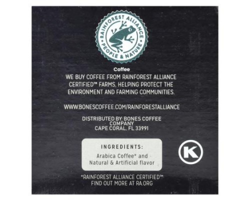 Bones Coffee Company, Salty Siren, Coffee Cups, Sea Salted Caramel Mocha, 12 Cups, 0.35 oz (10 g) Each Bones Coffee Company, Salty Siren, Coffee Cups, Sea Salted Caramel Mocha, 12 Cups, 0.35 oz (10 g) Each