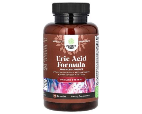 Nature's Craft, Uric Acid Formula, 90 Capsules