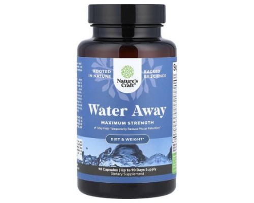 Nature's Craft, Water Away, Maximum Strength , 90 Capsules Nature's Craft, Water Away, Maximum Strength , 90 Capsules