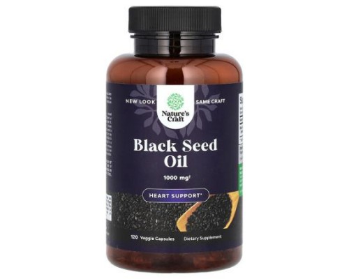 Nature's Craft, Black Seed Oil, 120 Veggie Capsules (500 mg per Capsule)