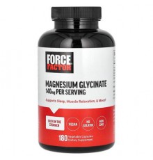 Force Factor, Magnesium Glycinate, 180 Vegetable Capsules (70 mg per Capsule)
