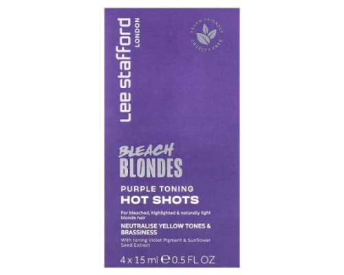 Lee Stafford, Bleach Blondes, Purple Toning Hot Shots, 4 Sachets, 0.5 fl oz (15 ml) Lee Stafford, Bleach Blondes, Purple Toning Hot Shots, 4 Sachets, 0.5 fl oz (15 ml)