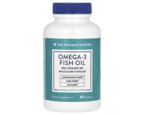 The Vitamin Shoppe, Omega-3 Fish Oil, 60 Softgels