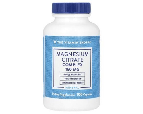 The Vitamin Shoppe, Magnesium Citrate Complex, 160 mg, 100 Capsules