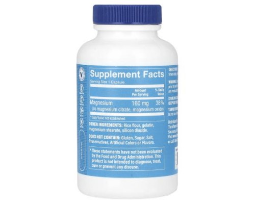 The Vitamin Shoppe, Magnesium Citrate Complex, 160 mg, 100 Capsules