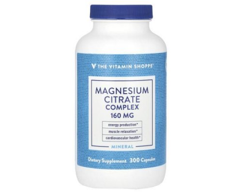 The Vitamin Shoppe, Magnesium Citrate Complex, 160 mg, 300 Capsules