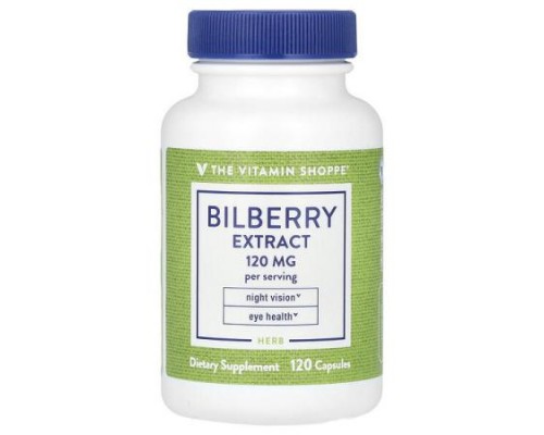 The Vitamin Shoppe, Bilberry Extract, 120 Capsules (60 mg per Capsule)