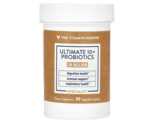The Vitamin Shoppe, Ultimate 10+ Probiotics, 30 Billion CFU, 30 Vegetable Capsules