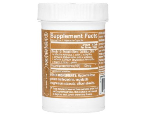 The Vitamin Shoppe, Ultimate 10+ Probiotics, 30 Billion CFU, 30 Vegetable Capsules