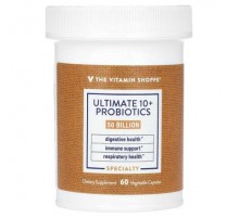 The Vitamin Shoppe, Ultimate 10+ Probiotics, 50 Billion CFU, 60 Vegetable Capsules