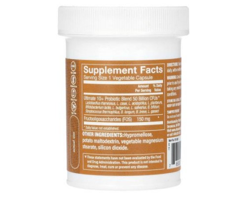The Vitamin Shoppe, Ultimate 10+ Probiotics, 50 Billion CFU, 60 Vegetable Capsules
